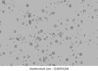 Light Gray vector background with cuisine gourmet. Decorative illustration with food on abstract template. Pattern for menu of cafes, bars, restaurants.