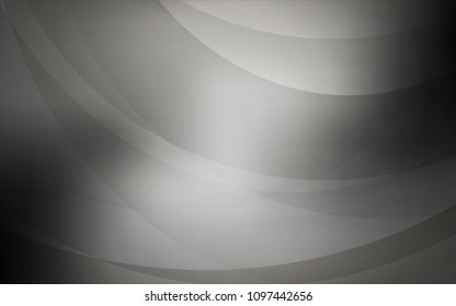 Light Gray vector background with curved circles. Creative illustration in halftone marble style with gradient. Textured wave pattern for backgrounds.