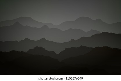 Light Gray vector background with curved circles. Creative geometric illustration in mountain style with gradient. Brand-new design for your ads, poster, banner.