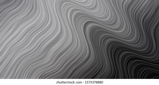 Light Gray vector background with curved lines. Colorful geometric sample with gradient curves.  Pattern for booklets, leaflets.