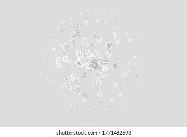 Light Gray vector background with curved lines. Shining colorful illustration in simple style. Abstract style for your business design.