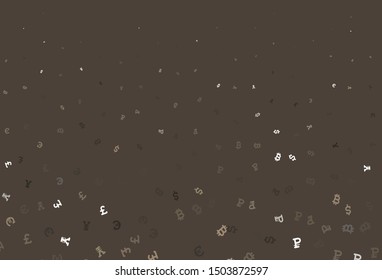 Light Gray vector background with financial symbols. Blurred design in simple style with symbols of currency. Template for ads of currency markets, bank loans.