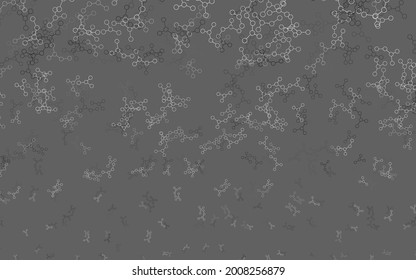 Light Gray vector background with forms of artificial intelligence. Abstract illustration with links and dots of AI. Design for depiction of cyber innovations.
