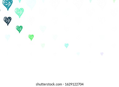 Light Gray vector background with hearts. Beautiful celebration style hearts on abstract illustration. Pattern for valentine's ad, booklets.