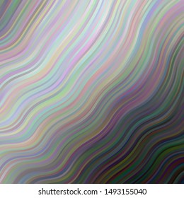 Light Gray vector background with lines. Illustration in halftone style with gradient curves. Pattern for booklets, leaflets.