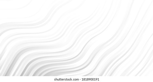 Light Gray vector background with lines. Colorful abstract illustration with gradient curves. Template for cellphones.
