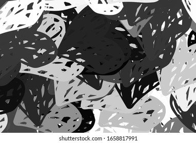 Light Gray vector background with Shining hearts. Decorative design with hearts in simple style . Template for Valentine's greeting postcards.