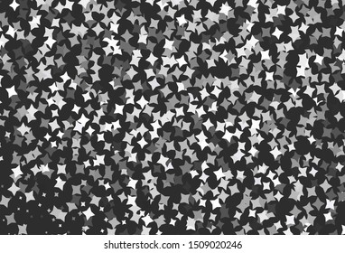 Light Gray vector background with small and big stars. Shining colored illustration with stars. Pattern for astrology websites.