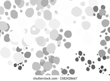 Light Gray vector background with spots. Blurred bubbles on abstract background with colorful gradient. Pattern for ads, leaflets.