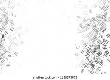 Light Gray vector background with straight lines, dots. Shining colored illustration with sharp stripes. Pattern for your busines websites.