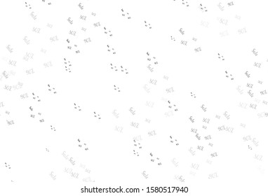 Light Gray vector background with symbols of 30, 50, 90 % sales. Colorful set of  percentage signs in simple style. Pattern for ads, posters, banners of sales.