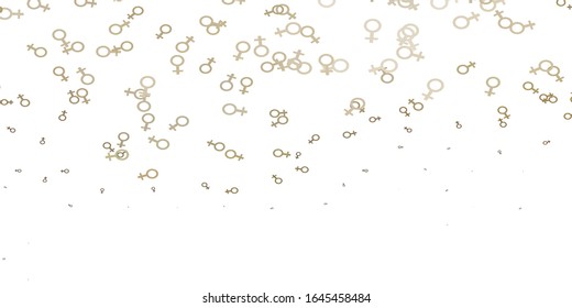Light Gray vector background with woman symbols. Abstract illustration with a depiction of women's power. Base for your app design.