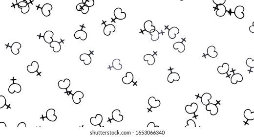 Light Gray vector background with woman symbols. Simple design in abstract style with women’s rights activism. Simple design for your web site.