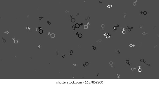Light Gray vector background with woman symbols. Colorful feminism symbols with a gradient in modern style. Elegant design for wallpapers.