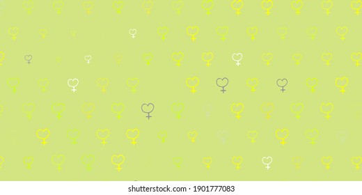Light Gray vector background with woman symbols. Abstract illustration with a depiction of women power. Best design to show the power of women.