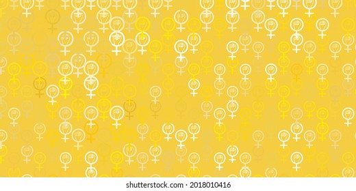 Light Gray vector background with woman symbols. Abstract illustration with a depiction of women power. Design for International Women Day.