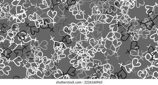 Light Gray vector background with woman symbols. Abstract illustration with a depiction of women's power. Simple design for your web site.
