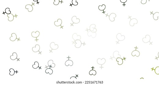 Light Gray vector background with woman symbols. Colorful feminism symbols with a gradient in modern style. Background for International Women’s Day.