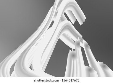 Light Gray vector background with wry lines. Modern gradient abstract illustration with bandy lines. A new texture for your  ad, booklets, leaflets.