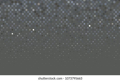 Light Gray vector banner with circles, spheres. Abstract spots. Background of Art bubbles in halftone style with colored gradient.