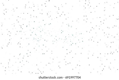 Light Gray vector banner with circles, spheres. Abstract spots. Background of Art bubbles in halftone style with colored gradient.