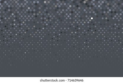 Light Gray vector banner with circles, spheres. Abstract spots. Background of Art bubbles in halftone style with colored gradient.