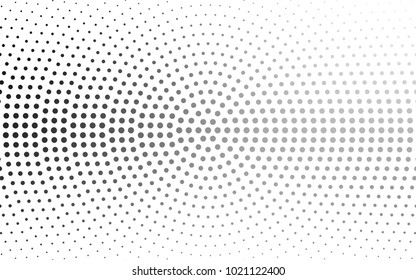 Light Gray vector banner set of circles, spheres. Donuts Background. Creative Design Templates. Technology halftone illustration.