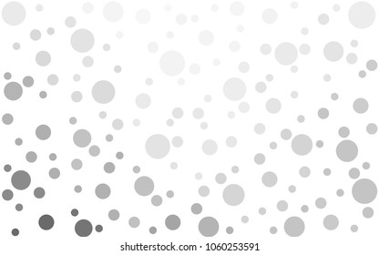 Light Gray vector banner set of circles, spheres. Donuts Background. Creative Design Templates. Technology halftone illustration.