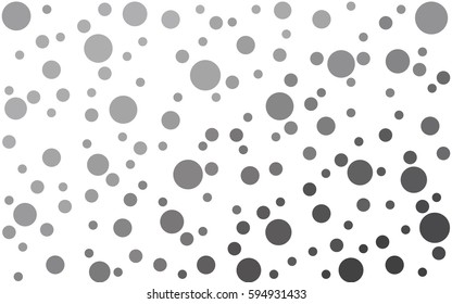 Light Gray vector banner set of circles, spheres. Donuts Background. Creative Design Templates. Technology halftone illustration.