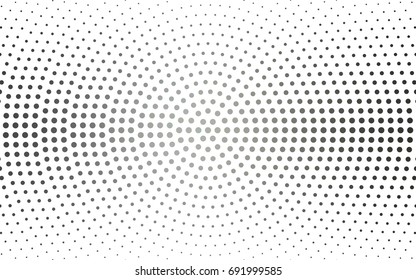 Light Gray vector banner set of circles, spheres. Donuts Background. Creative Design Templates. Technology halftone illustration.