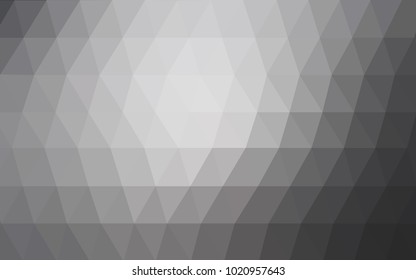 Light Gray vector blurry triangle background design. Geometric background in Origami style with gradient. 