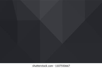 Light Gray vector blurry triangle template. Polygonal abstract illustration with gradient. Brand-new style for your business design.