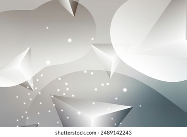 Light Gray vector Colorful illustration with circles and lines in futuristic style. Blurred decorative design in abstract style with bubbles. Base for booklets, leaflets