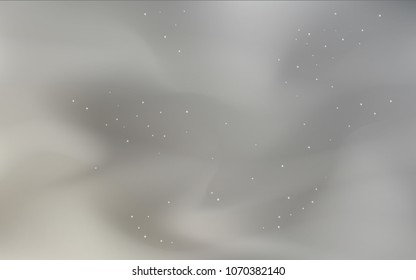 Light Gray vector cover with astronomical stars. Blurred decorative design in simple style with galaxy stars. Pattern for astronomy websites.
