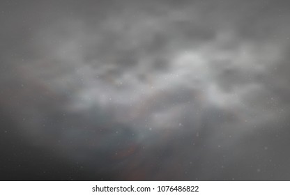 Light Gray vector cover with astronomical stars. Space stars on blurred abstract background with gradient. Template for cosmic backgrounds.