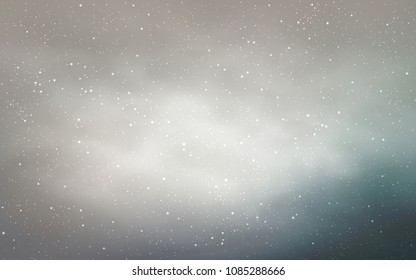 Light Gray vector cover with astronomical stars. Space stars on blurred abstract background with gradient. Pattern for astrology websites.
