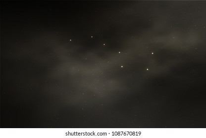 Light Gray vector cover with astronomical stars. Space stars on blurred abstract background with gradient. Best design for your ad, poster, banner.
