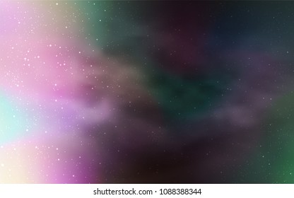 Light Gray vector cover with astronomical stars. Shining colored illustration with bright astronomical stars. Template for cosmic backgrounds.
