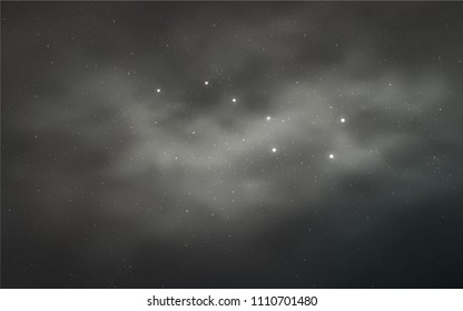 Light Gray vector cover with astronomical stars. Modern abstract illustration with Big Dipper stars. Pattern for astronomy websites.