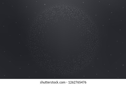 Light Gray vector cover with astronomical stars. Space stars on blurred abstract background with gradient. Template for cosmic backgrounds.
