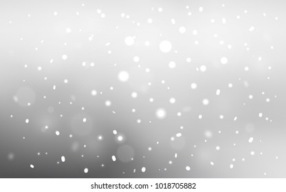 Light Gray vector cover with beautiful snowflakes. Modern geometrical abstract illustration with crystals of ice. The pattern can be used for year new  websites.