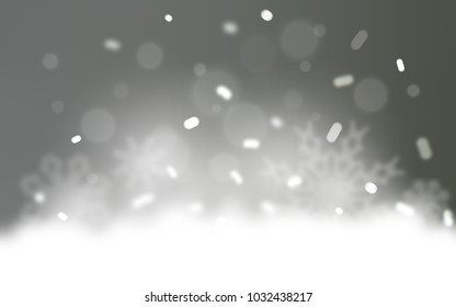 Light Gray vector cover with beautiful snowflakes. Decorative shining illustration with snow on abstract template. The pattern can be used for new year ad, booklets.