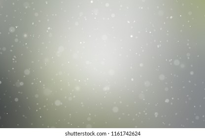 Light Gray vector cover with beautiful snowflakes. Decorative shining illustration with snow on abstract template. The pattern can be used for year new  websites.