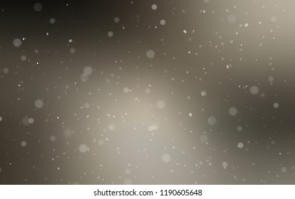 Light Gray vector cover with beautiful snowflakes. Snow on blurred abstract background with gradient. The pattern can be used for year new  websites.