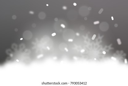 Light Gray vector cover with beautiful snowflakes. Modern geometrical abstract illustration with crystals of ice. The template can be used as a new year background.