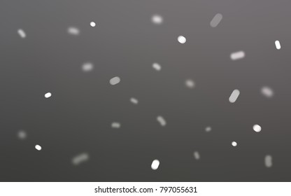 Light Gray vector cover with beautiful snowflakes. Decorative shining illustration with snow on abstract template. The pattern can be used for new year leaflets.