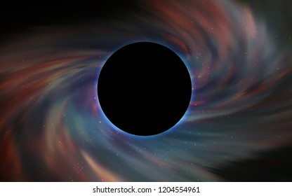 Light Gray vector cover with a black hole, nebula. Colorful black hole with shining night sky stars. Backdrop for Black Friday promotions.