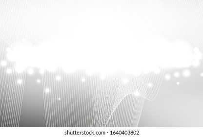 Light Gray vector cover with happy holiday ribbons. Modern geometrical abstract illustration with carnival ribbons. New design for ad, poster, banner of your Party.