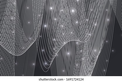 Light Gray vector cover with happy holiday ribbons. Confetti on blurred abstract background with colorful gradient. New design for ad, poster, banner of your Party.