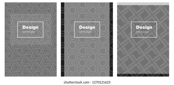 Light Gray vector cover for notebooks. Abstract booklet on colored background with gradient. Pattern for business books, journals.